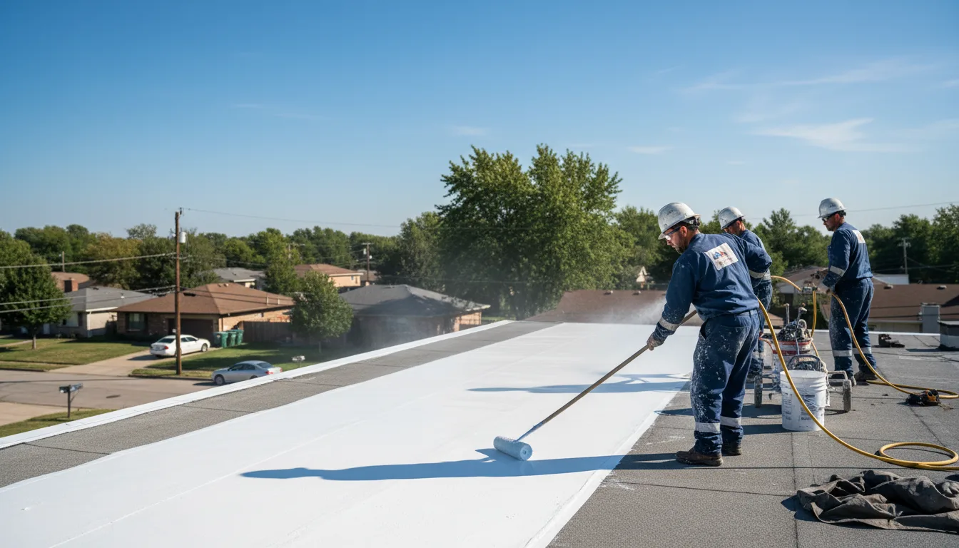 Commercial roof coating in Bertram, TX near me